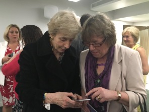 Gill helps Baroness Cumberlege to tweet!
